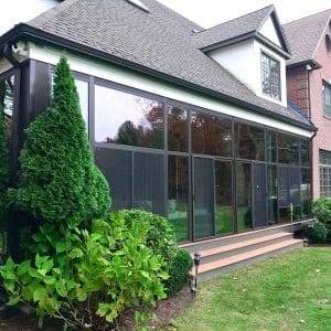 Porch Conversion with Glass Wall Window System Porch Conversion with Glass Wall Window System